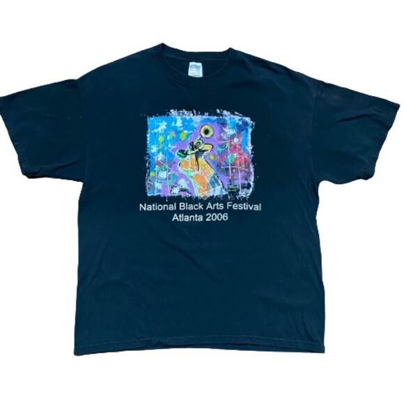 National Black Arts Festival 2006 Abstract Artist Black T-Shirt Men's Size XL - Picture 1 of 7